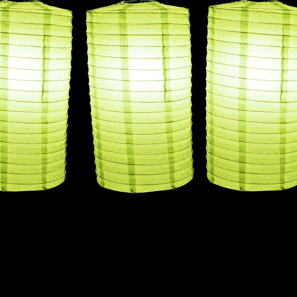 8" Light Lime Cylinder Paper Lantern - PaperLanternStore.com - Paper Lanterns, Decor, Party Lights & More