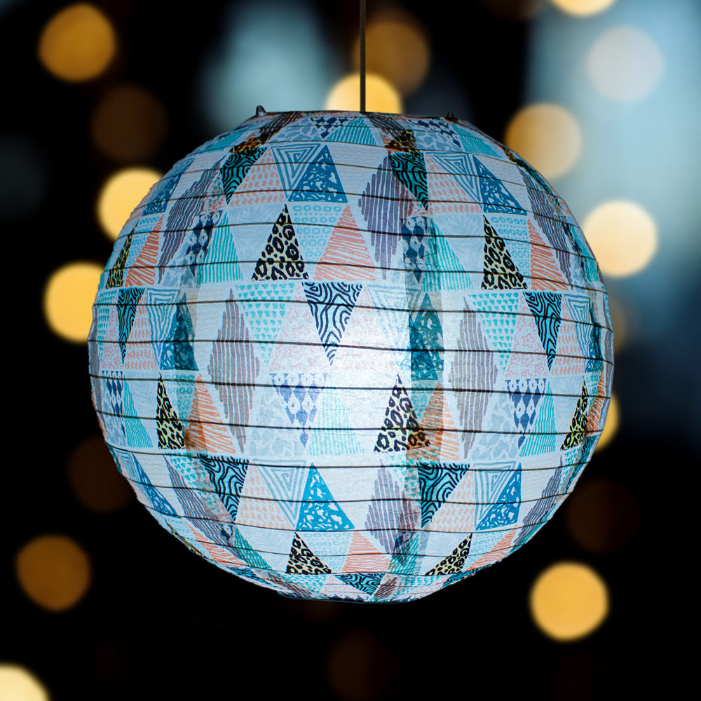 14 Inch Bohemian In the Rough Patterned Premium Paper Lantern - PaperLanternStore.com - Paper Lanterns, Decor, Party Lights &amp; More
