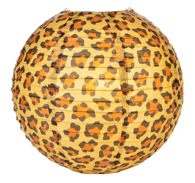 14" Cheetah Print Paper Lantern - PaperLanternStore.com - Paper Lanterns, Decor, Party Lights & More