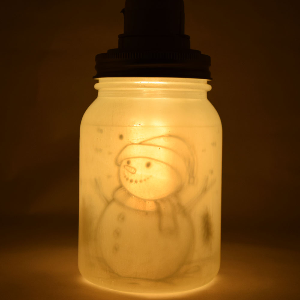 Decorative Christmas Holiday Frosted Pendant Light Mason Jar Luminaries Set (4 PACK) - COMPLETE KIT - PaperLanternStore.com - Paper Lanterns, Decor, Party Lights &amp; More