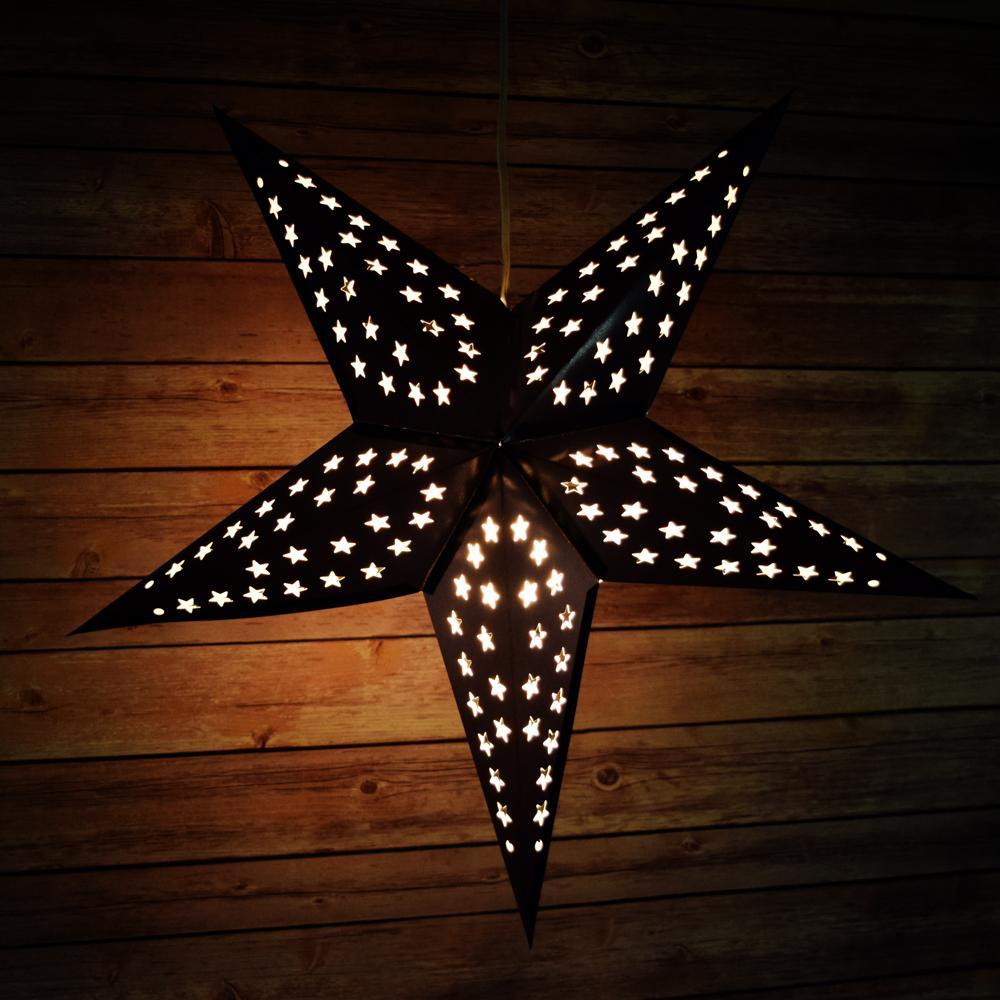 24" Navy / Dark Blue Paper Star Lantern, Chinese Hanging Wedding & Party Decoration - PaperLanternStore.com - Paper Lanterns, Decor, Party Lights & More