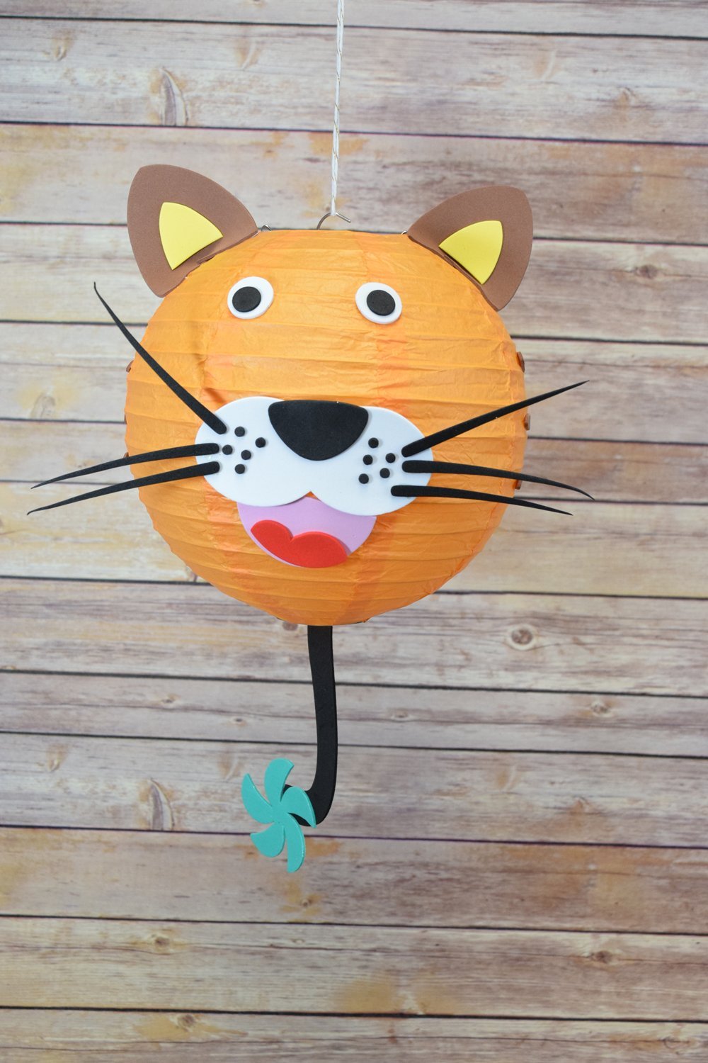 8" Paper Lantern Animal Face DIY Kit - Tiger (Kid Craft Project) - PaperLanternStore.com - Paper Lanterns, Decor, Party Lights & More