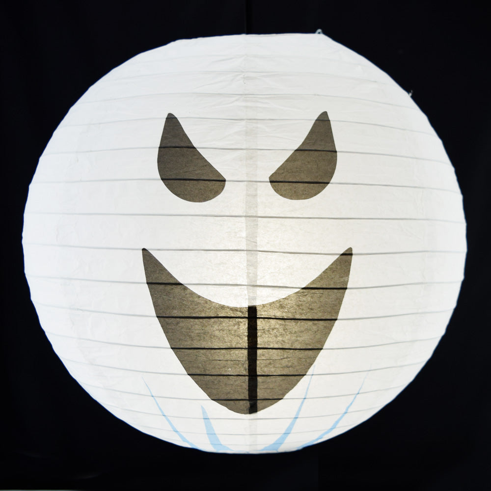 14&quot; Spooky Shyguy Two-face Ghost Halloween Paper Lantern, Design by Esper - PaperLanternStore.com - Paper Lanterns, Decor, Party Lights &amp; More