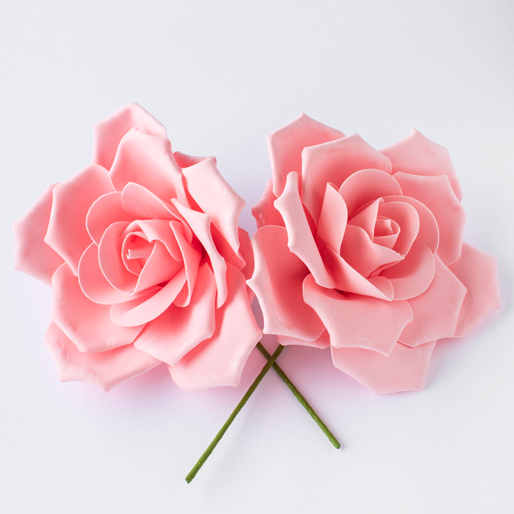 Large 12" Blush Rose Foam Flower Backdrop Wall Decor, 3D Premade (2-PACK) for Weddings, Photo Shoots, Birthday Parties and more - PaperLanternStore.com - Paper Lanterns, Decor, Party Lights & More