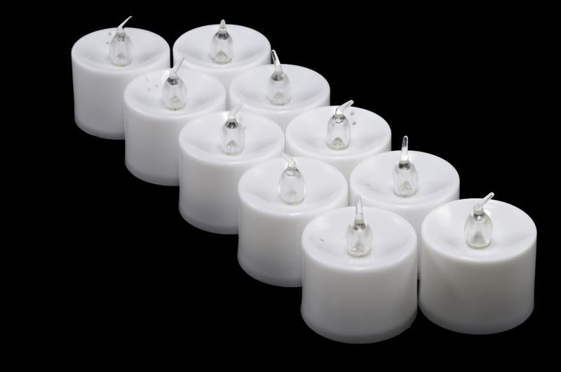 Large Warm White LED Battery Operated Flameless Candles (12 Pack) - PaperLanternStore.com - Paper Lanterns, Decor, Party Lights &amp; More