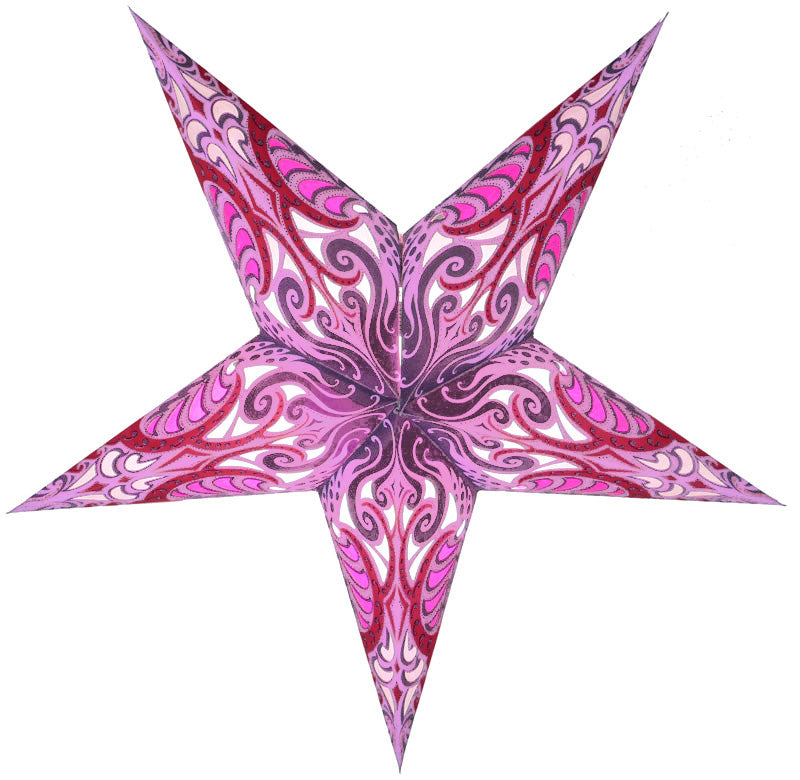24" Lavender Purple Splash Paper Star Lantern, Chinese Hanging Wedding & Party Decoration - PaperLanternStore.com - Paper Lanterns, Decor, Party Lights & More