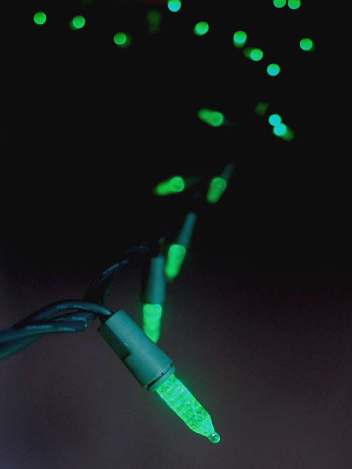 70 Outdoor Green LED M6 Mini String Lights, 23.6 FT Green Cord, Weatherproof, Expandable - PaperLanternStore.com - Paper Lanterns, Decor, Party Lights &amp; More