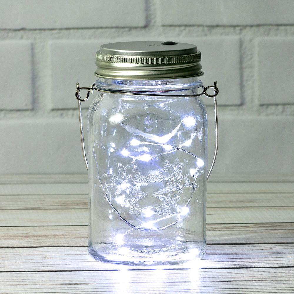 Fantado MoonBrightâ„¢ BULK PACK (6) LED Mason Jar Lights, Battery Powered for Wide Mouth - Cool White (Lid Lights Only)