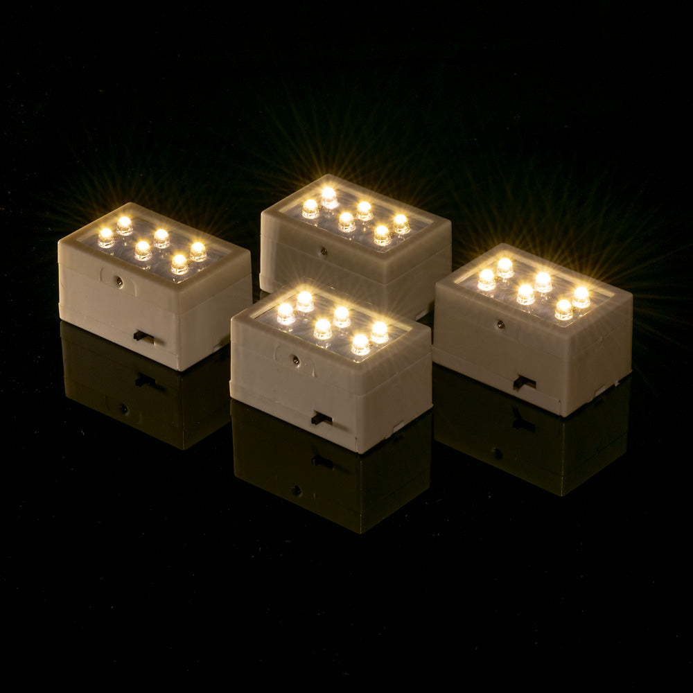 Fantado MoonBright™ BULK PACK (10) 6-LED Luminary / Luminaria Bag Lights, Warm White (Battery Powered) - PaperLanternStore.com - Paper Lanterns, Decor, Party Lights & More