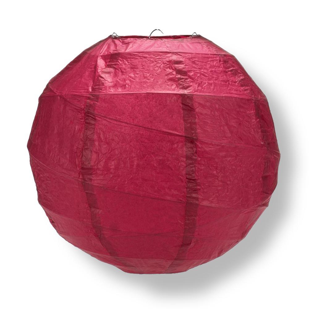 Red Color Party Pack Crisscross Ribbed Paper Lantern Combo Set (12 pc Set) - PaperLanternStore.com - Paper Lanterns, Decor, Party Lights & More
