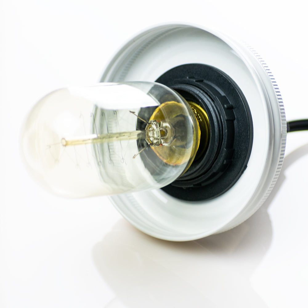 Fantado Regular Mouth Mason Jar Pendant Light Cord Kit Lid (White, Lid Only) - PaperLanternStore.com - Paper Lanterns, Decor, Party Lights &amp; More