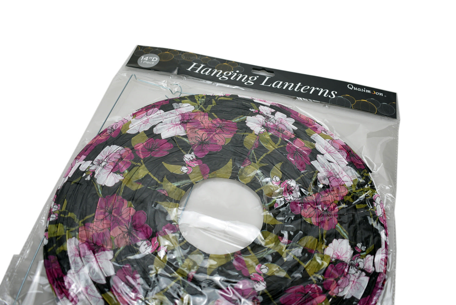 14 Inch Midnight Summer Cherry Blossom Premium Paper Lantern - PaperLanternStore.com - Paper Lanterns, Decor, Party Lights & More