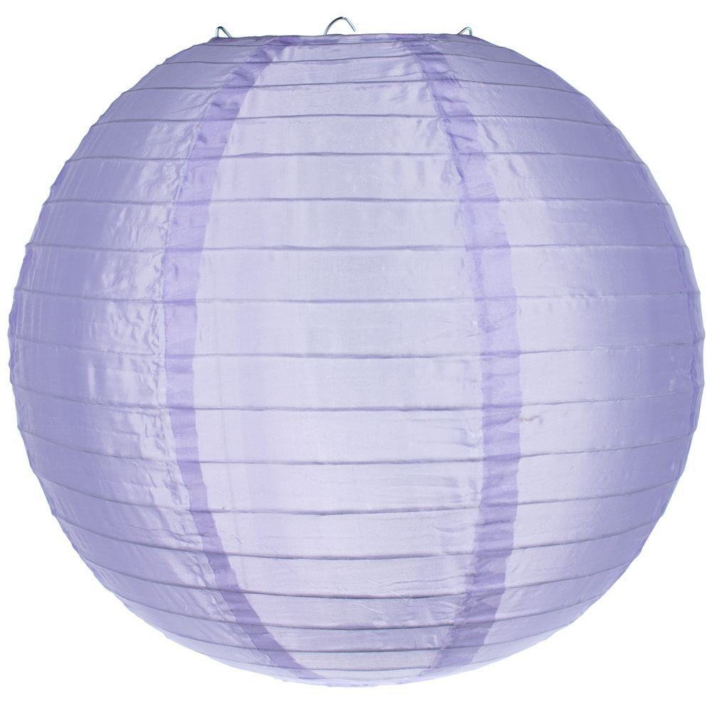4 Inch Light Purple Round Shimmering Nylon Lanterns, Even Ribbing, Hanging (10-PACK) Decoration - PaperLanternStore.com - Paper Lanterns, Decor, Party Lights & More