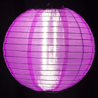 8" Ultra Violet Shimmering Nylon Lantern, Even Ribbing, Durable, Hanging - PaperLanternStore.com - Paper Lanterns, Decor, Party Lights & More