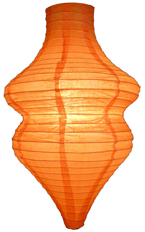 Orange Beehive Unique Shaped Paper Lantern, 10-inch x 14-inch - PaperLanternStore.com - Paper Lanterns, Decor, Party Lights & More