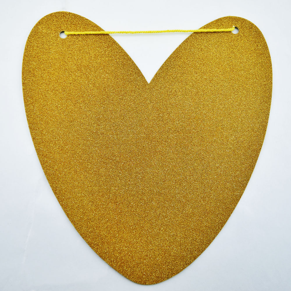 Baby ♥ Girl Baby Shower Glitter Paper Garland Banner (4-9 FT) - PaperLanternStore.com - Paper Lanterns, Decor, Party Lights & More