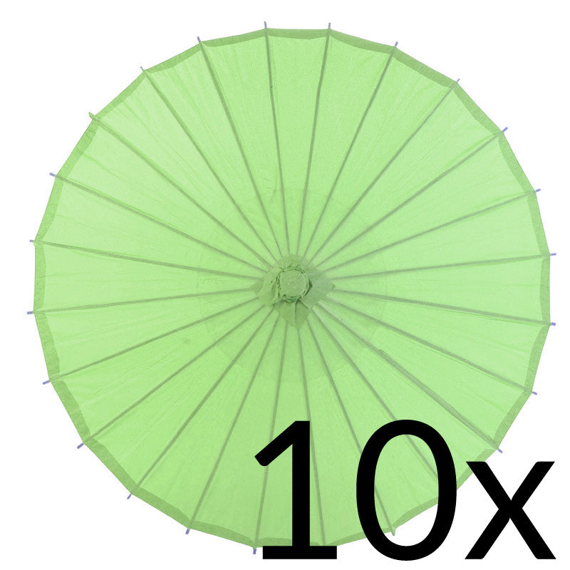 BULK PACK (10) 32" Grass Greenery Paper Parasol Umbrellas - PaperLanternStore.com - Paper Lanterns, Decor, Party Lights & More
