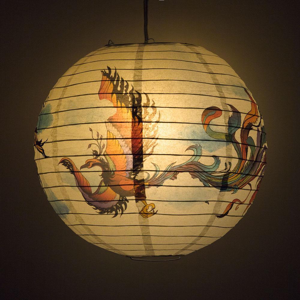 14" Flying Phoenix Paper Lantern, Design by Esper - PaperLanternStore.com - Paper Lanterns, Decor, Party Lights & More