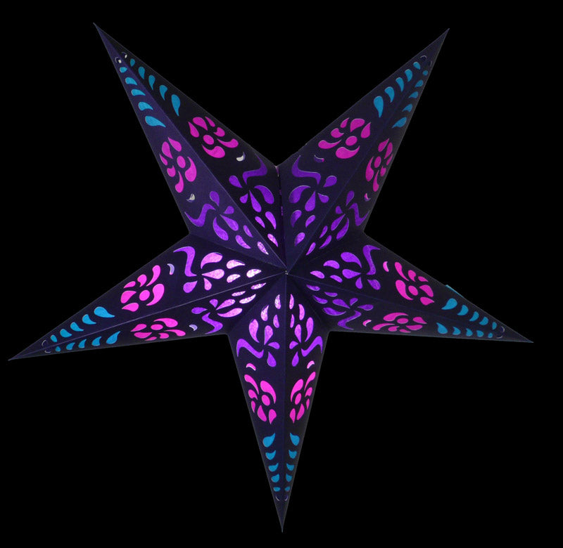 24" Purple Punch Paper Star Lantern, Chinese Hanging Wedding & Party Decoration - PaperLanternStore.com - Paper Lanterns, Decor, Party Lights & More