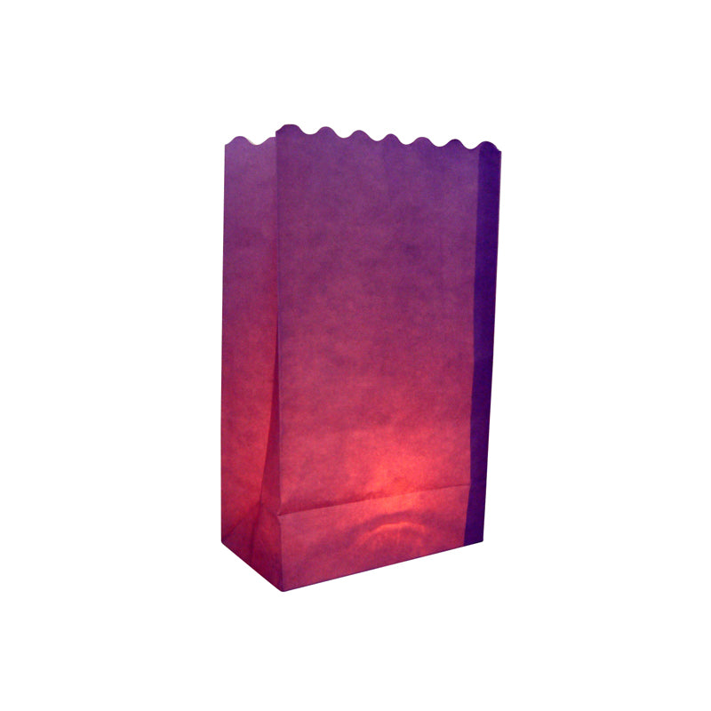 Purple Solid Color Paper Luminaries / Luminary Lantern Bags Path Lighting (10 PACK) - PaperLanternStore.com - Paper Lanterns, Decor, Party Lights & More