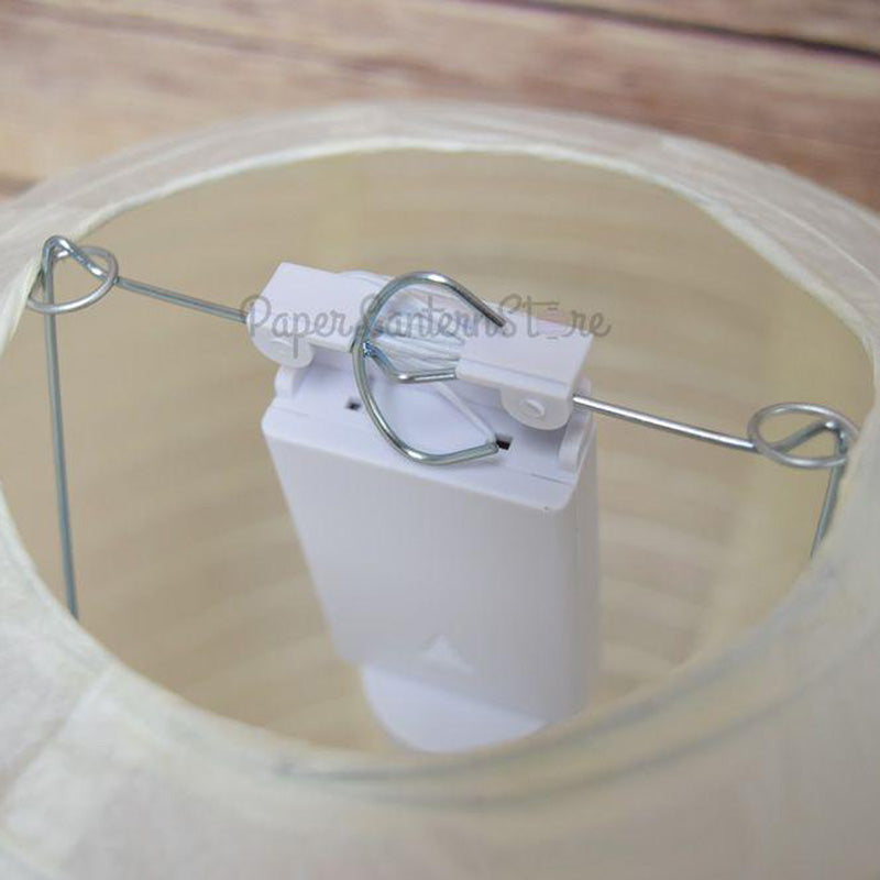 MoonBright Cool White Paper Lantern 10pc Party Pack with Remote Controlled LED Lights Included