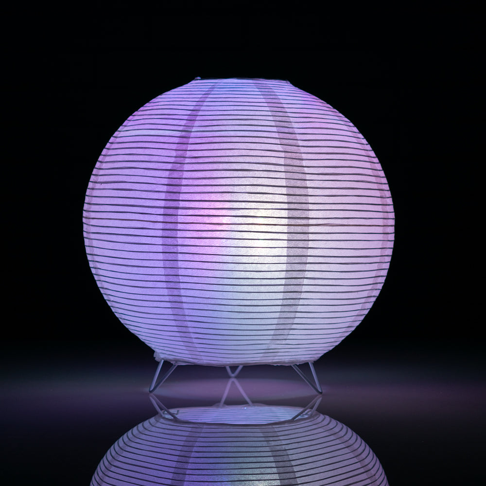 Round Fine Line Color-Changing LED Table Top Lantern Lamp Light KIT w/ Remote, Omni360 Battery Powered - PaperLanternStore.com - Paper Lanterns, Decor, Party Lights & More