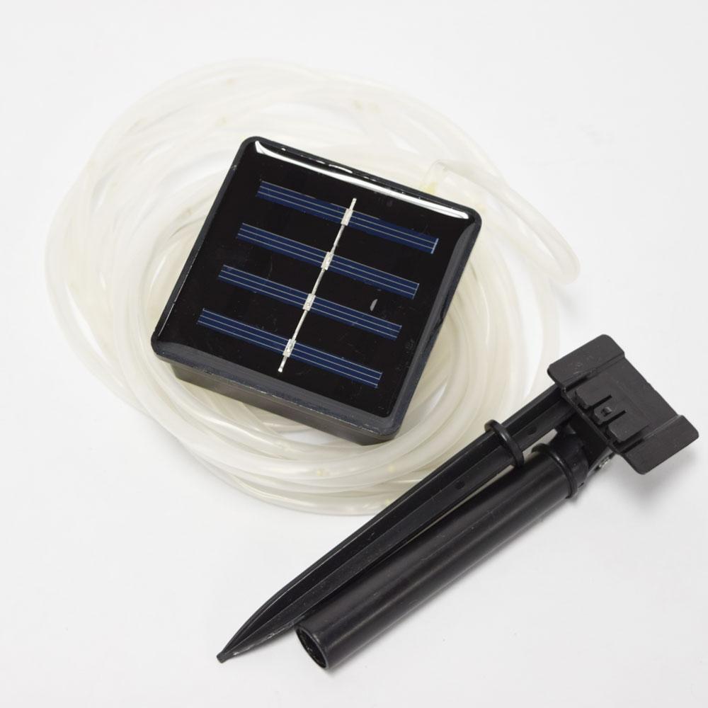 50 Warm White LED Solar Powered Garden Stake Rope Tube String Light w/ Light Sensor (16.5 FT) - PaperLanternStore.com - Paper Lanterns, Decor, Party Lights & More