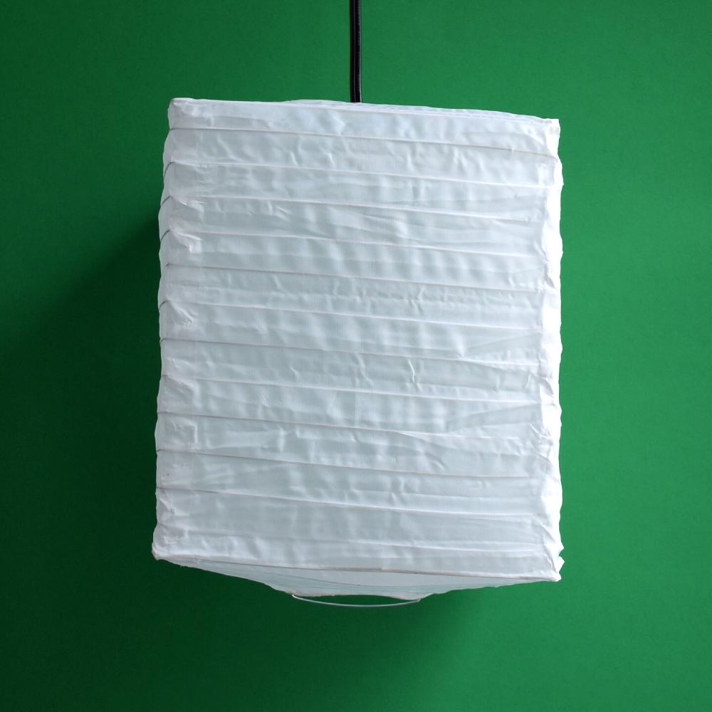 White Hako Unique Shaped Shimmering Nylon Lantern, 14-inch x 20-inch