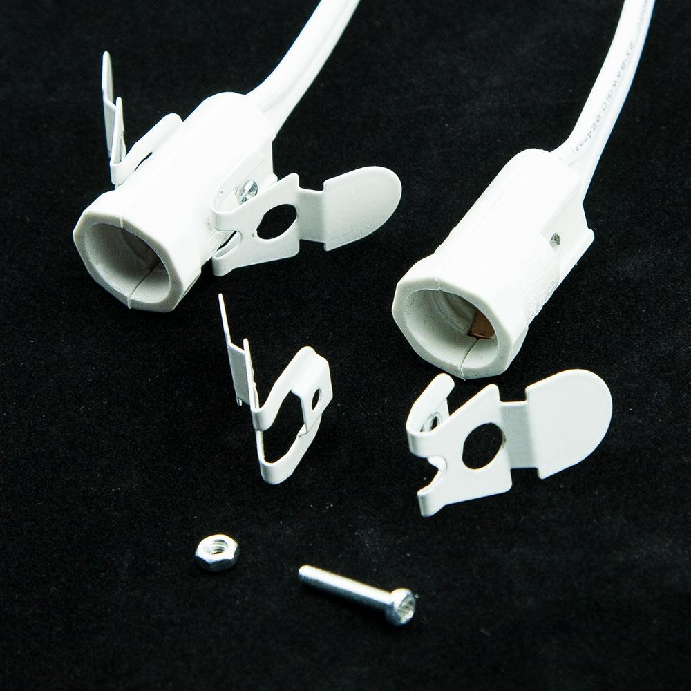 Extra-Long Star Lantern White Mini Socket Pendant Light Lamp Cord, E12 Base, Switch, 25 Ft - Electrical Swag Light Kit