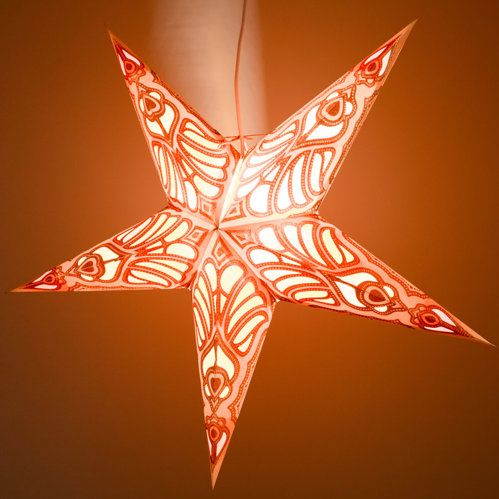 24&quot; Yellow Parrot Glitter Paper Star Lantern, Hanging - PaperLanternStore.com - Paper Lanterns, Decor, Party Lights &amp; More