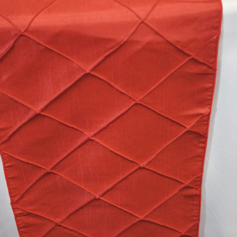 Red Pintuck Chameleon Table Runner - 12 x 108 Inch - PaperLanternStore.com - Paper Lanterns, Decor, Party Lights & More