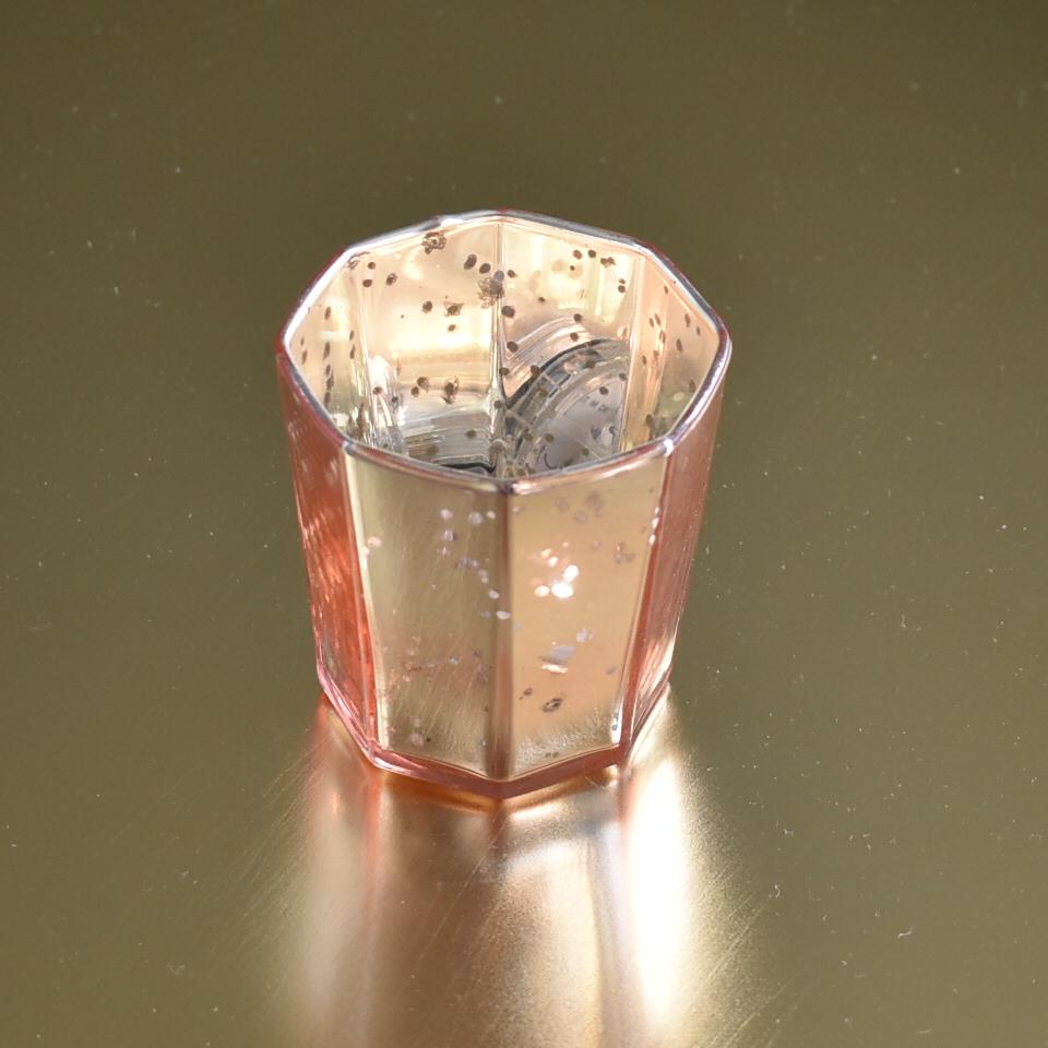 Patricia Mercury Glass Tealight Holder (Electric Pink, Single) For Use with Tea Lights - For Home Decor, Parties and Wedding Decorations