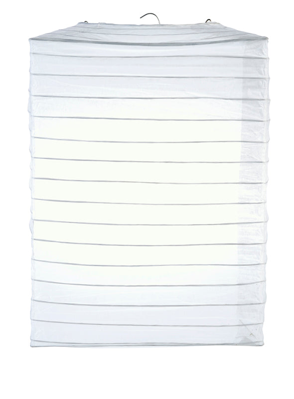 White Hako Paper Lantern - PaperLanternStore.com - Paper Lanterns, Decor, Party Lights & More