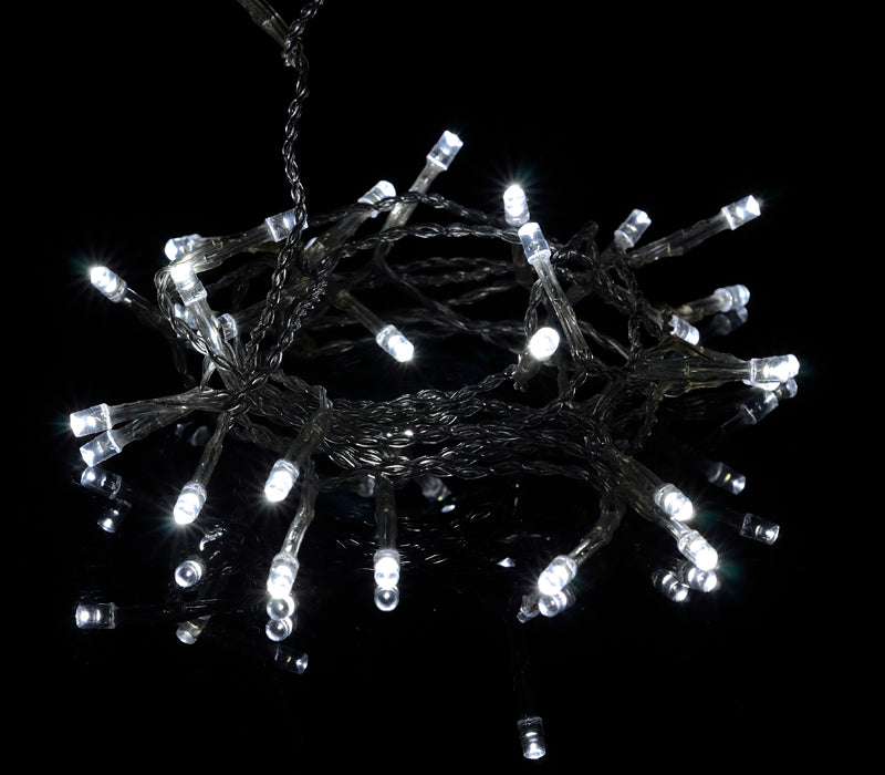 30 LED White Mini String Lights, 10.8 FT Clear Cord, Battery Operated Powered - PaperLanternStore.com - Paper Lanterns, Decor, Party Lights & More