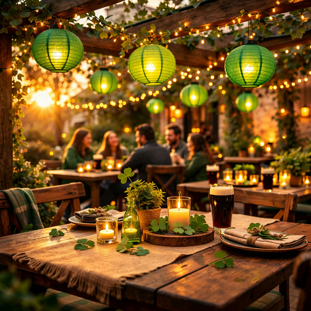 How to Decorate for a St. Patrick’s Day with Lanterns & String Lights