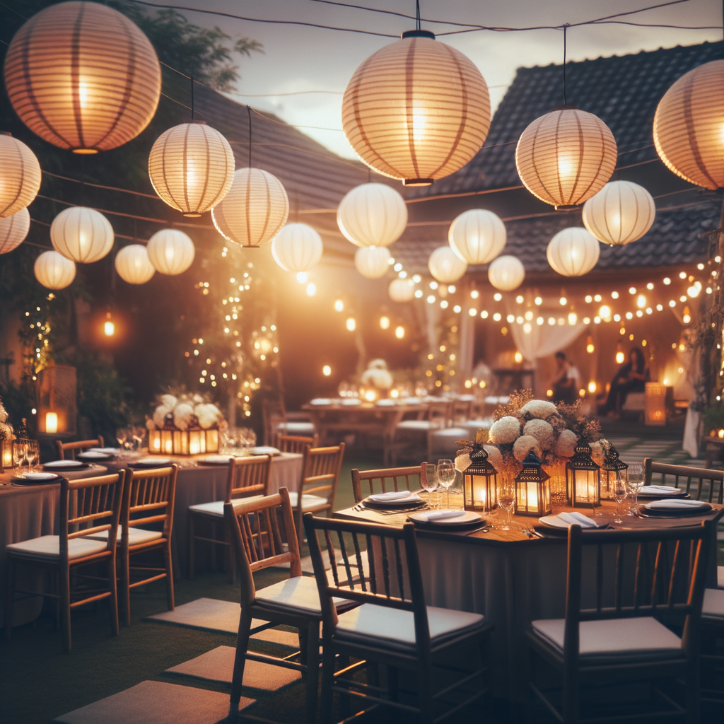 How to Create a Romantic Backyard Wedding Using Paper Lanterns
