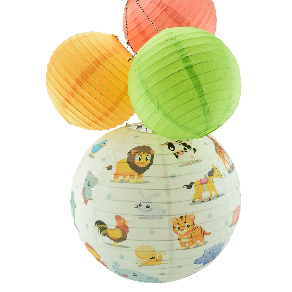 Cute Animal Parade Paper Lantern Nursery Room Decor