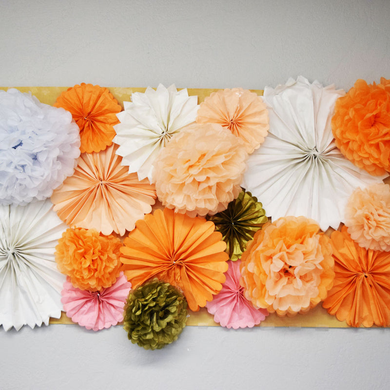 DIY Tissue Paper Fans & Pompom Flowers for Cinco De Mayo Guide