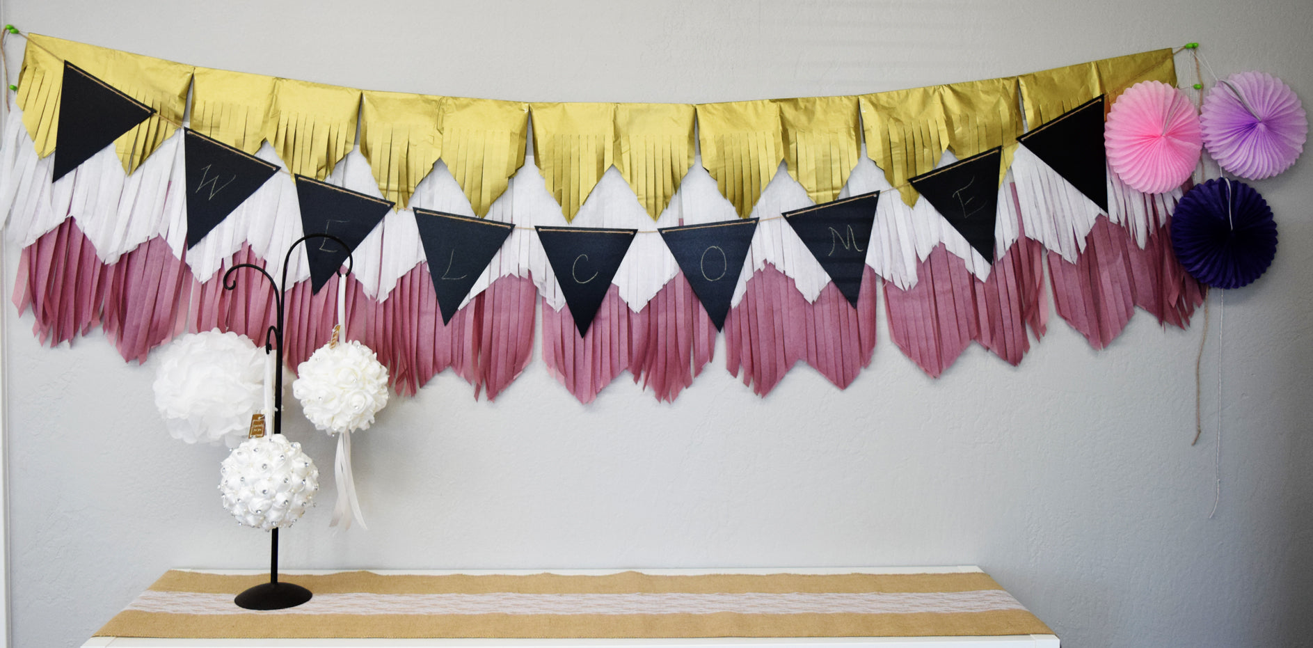 DIY Welcome Chevron Banner