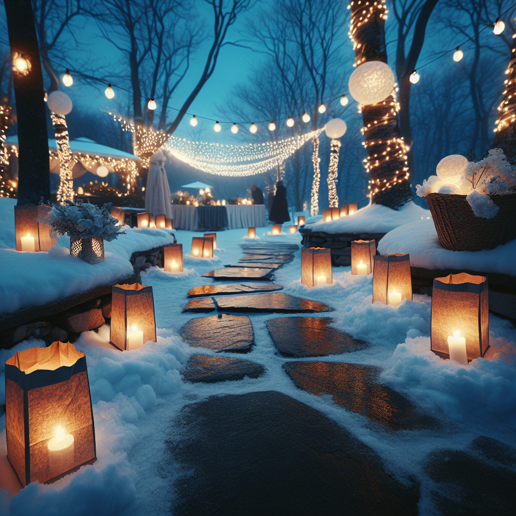 Luminaria Bags: Easy Outdoor Lighting for Christmas Parties, New Year’s, and Winter Weddings