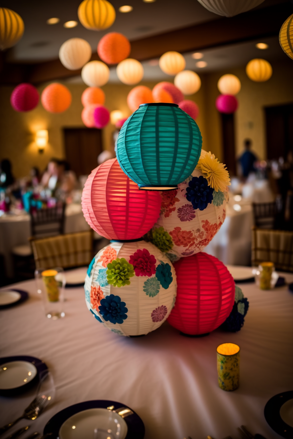 DIY Tutorial: How to Create a stunning Paper Lantern Centerpiece for your next Party