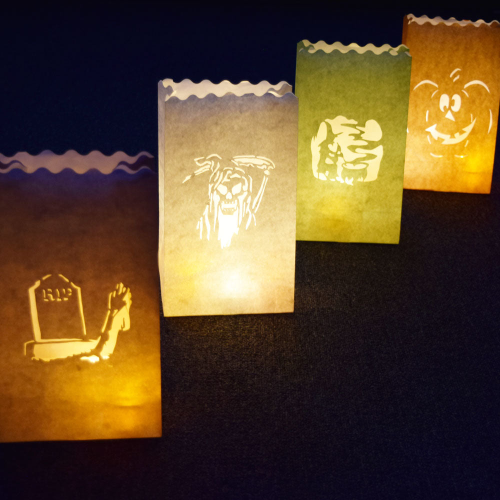 How To Make Halloween Haunted Luminary Bags DIY