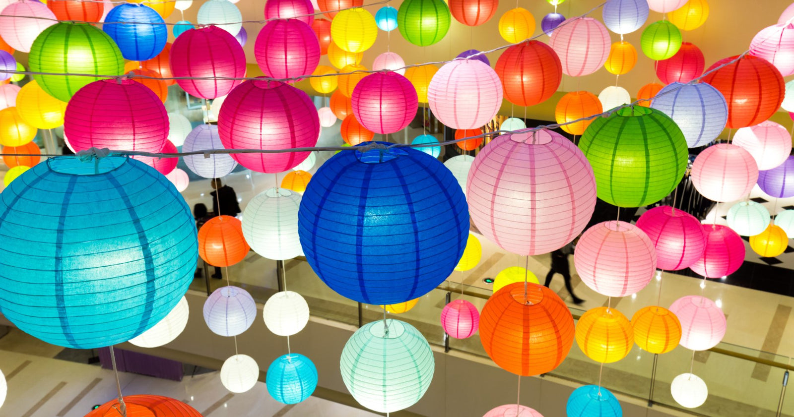 Hanging paper lanterns indoor deals