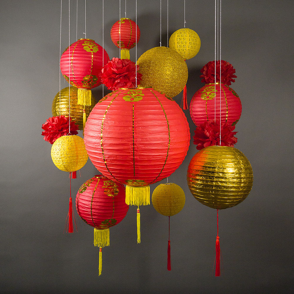 Traditional Chinese Paper Lanterns w/ Tassels