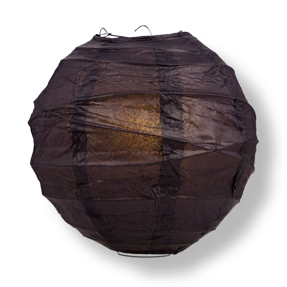 Black Crisscross Ribbing Paper Lanterns