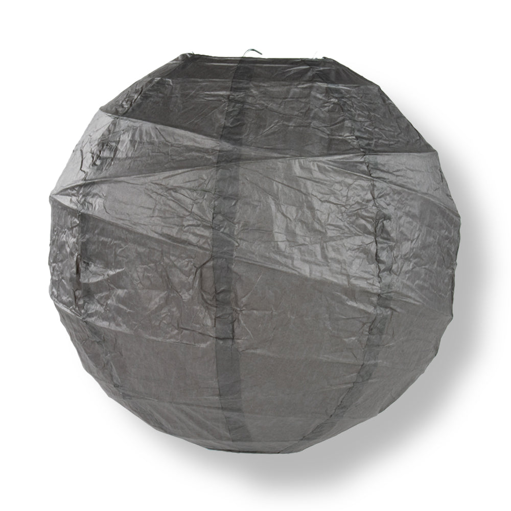 Driftwood Grey Crisscross Ribbing Paper Lanterns