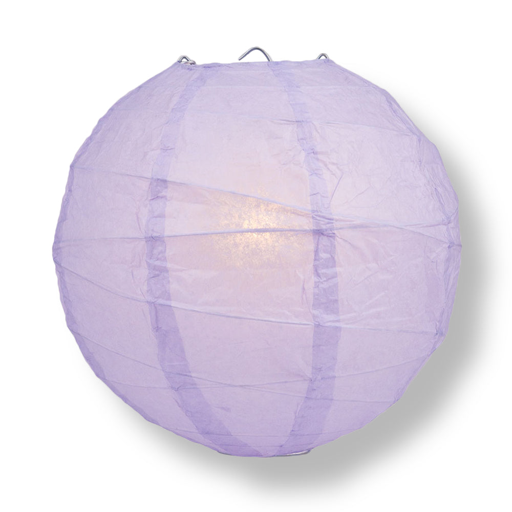 Lavender Crisscross Ribbing Paper Lanterns