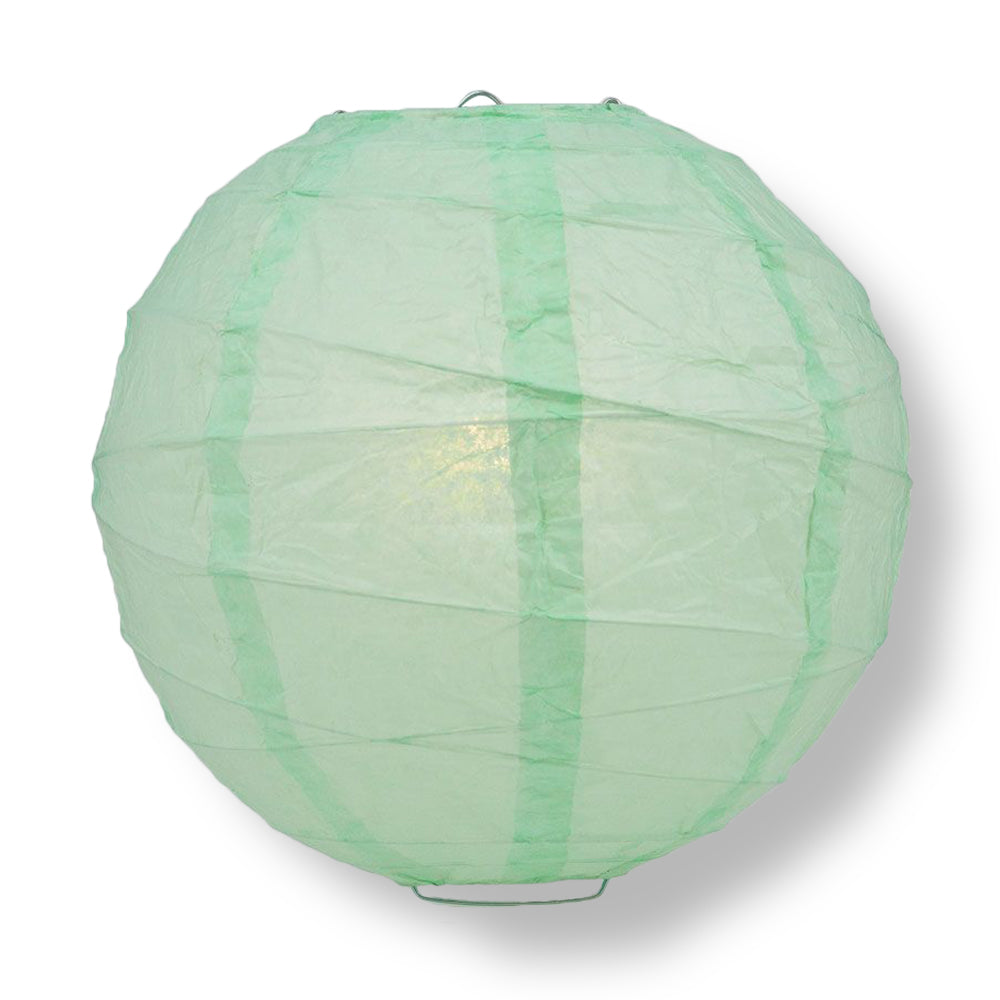 Cool Mint Green Crisscross Ribbing Paper Lanterns