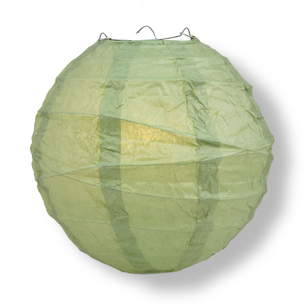 Sea Green Crisscross Ribbing Paper Lanterns