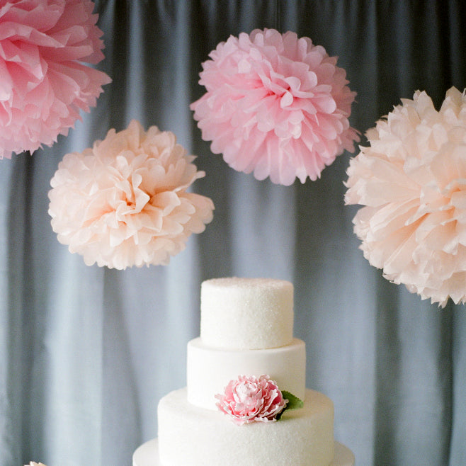 How to Make Tissue Paper Pom Poms  Tissue paper flowers, Baby shower  decorations, Tissue paper pom poms